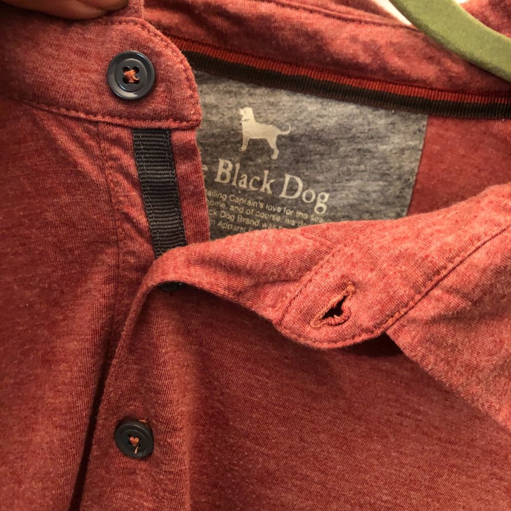 The Black Dog men rust orange polo style shirt, XXL - Picture 5 of 8